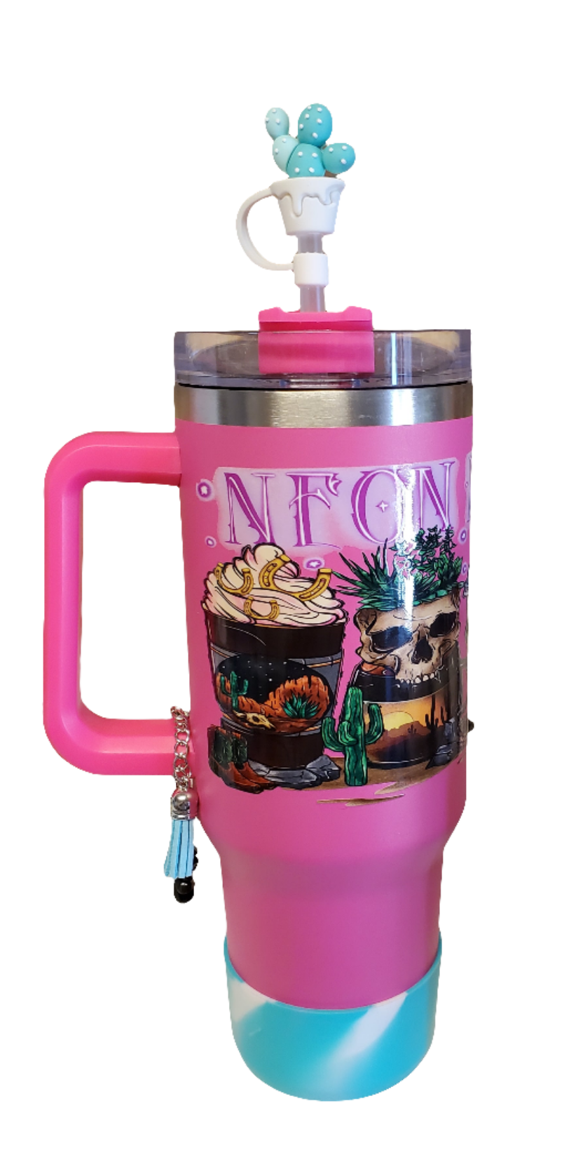 40 0z stainless steel double walled tumbler Neon Moon