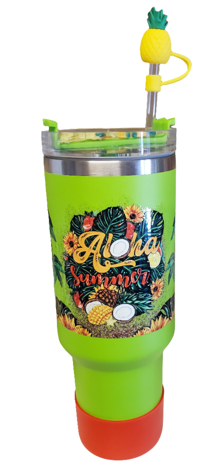 40 0z stainless steel double walled tumbler Aloha Pineapple