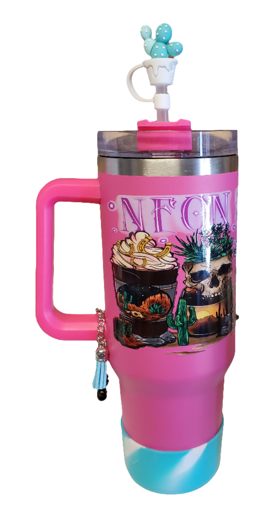 40 0z stainless steel double walled tumbler Neon Moon