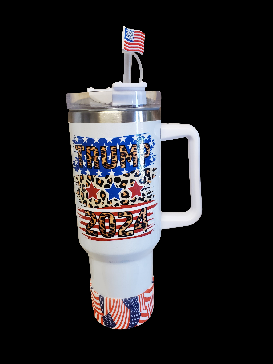 40 0z stainless steel double walled tumbler Trump 2024