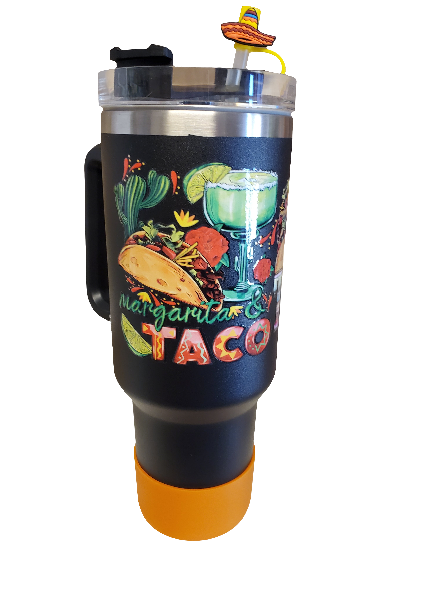 40 0z stainless steel double walled tumbler Tacos Margaritas