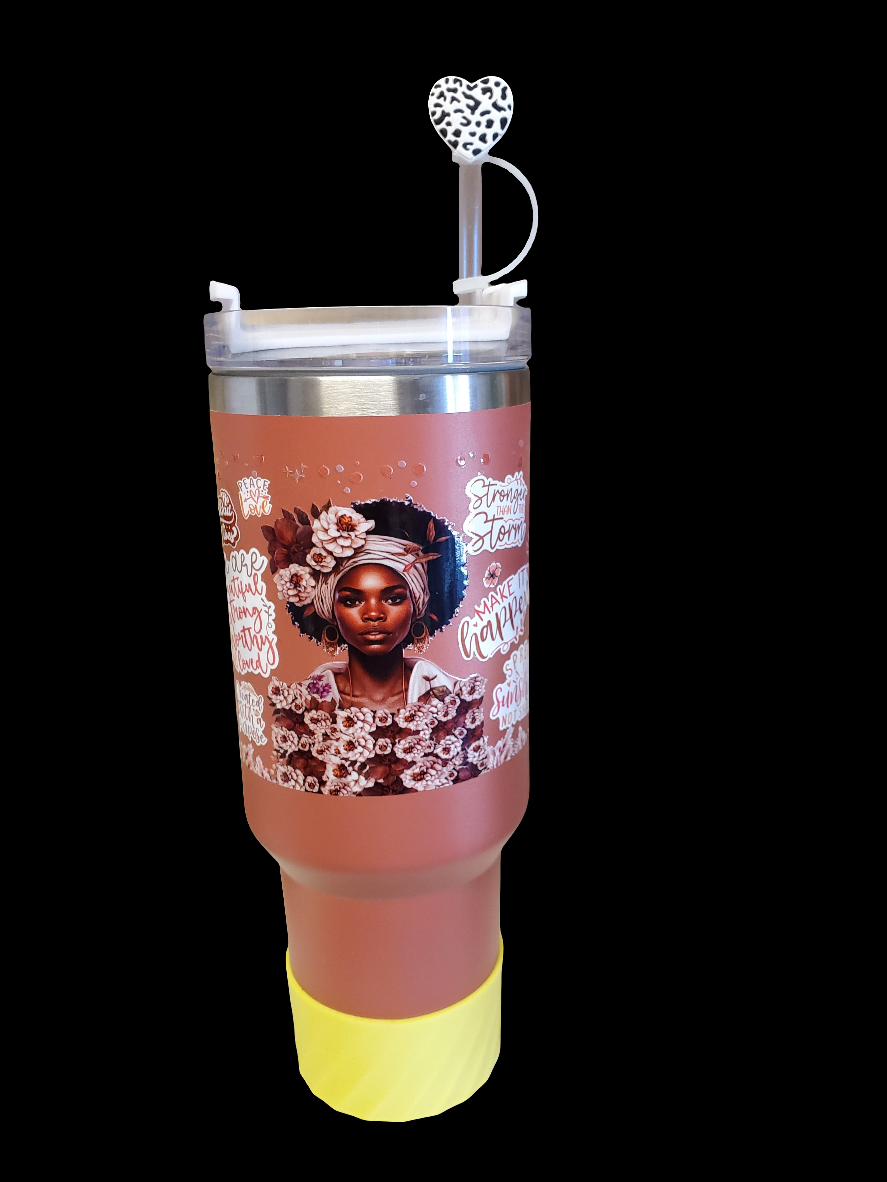 40 0z stainless steel double walled tumbler Women of color