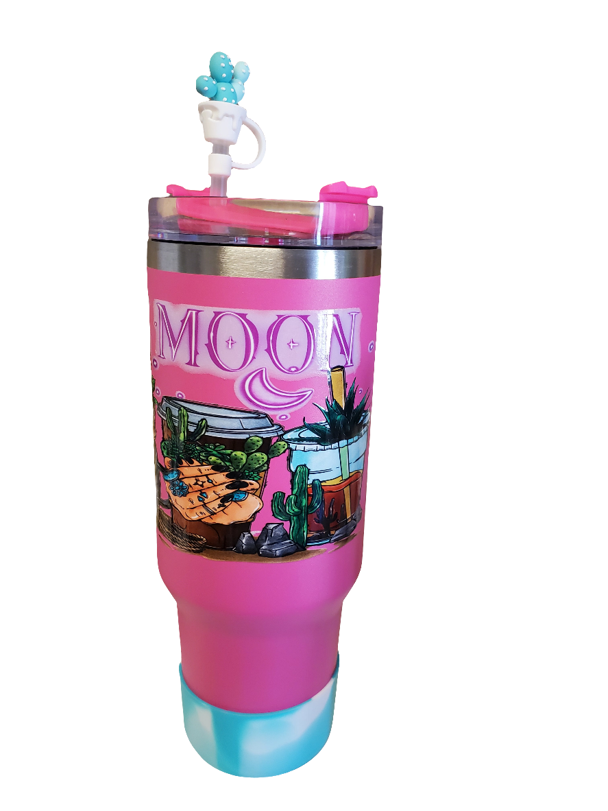 40 0z stainless steel double walled tumbler Neon Moon
