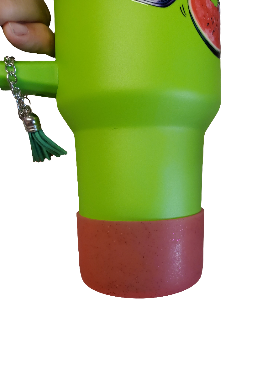 40 0z stainless steel double walled tumbler Watermelon Summer Green