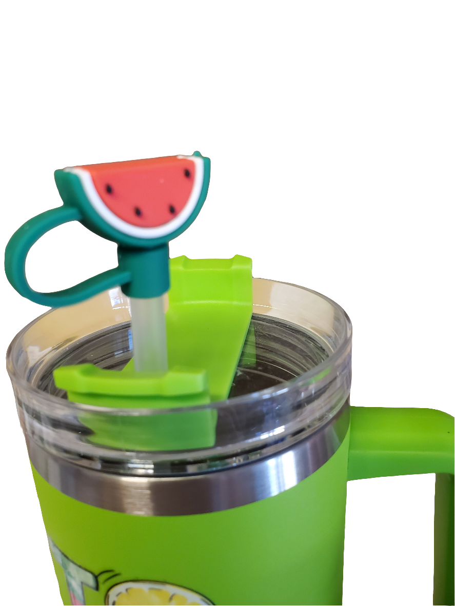 40 0z stainless steel double walled tumbler Watermelon Summer Green