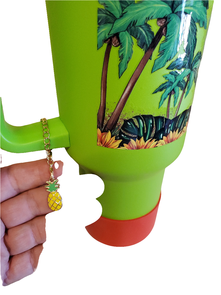 40 0z stainless steel double walled tumbler Aloha Pineapple