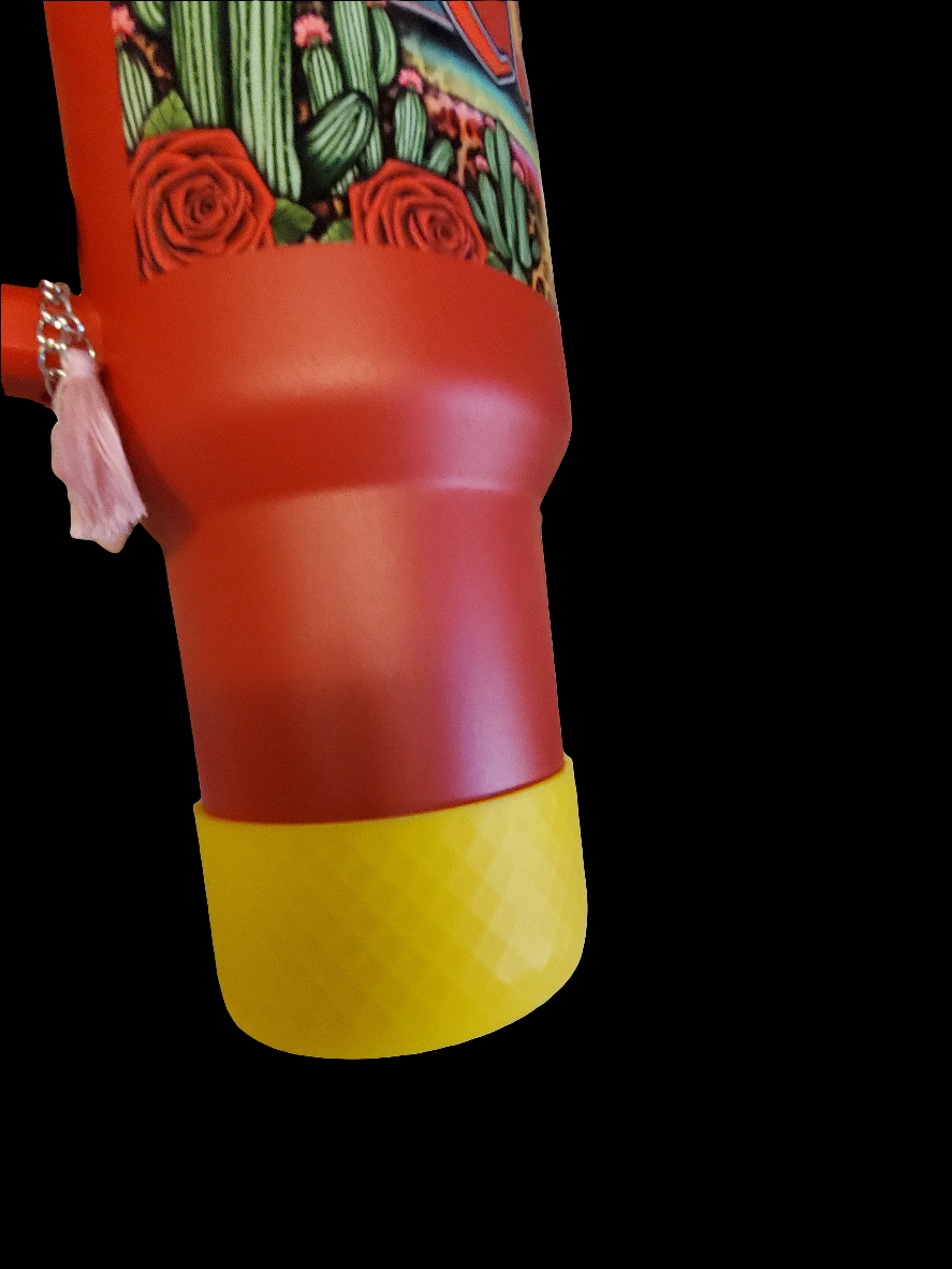 40 0z stainless steel double walled tumbler Red Chingona Hispanic