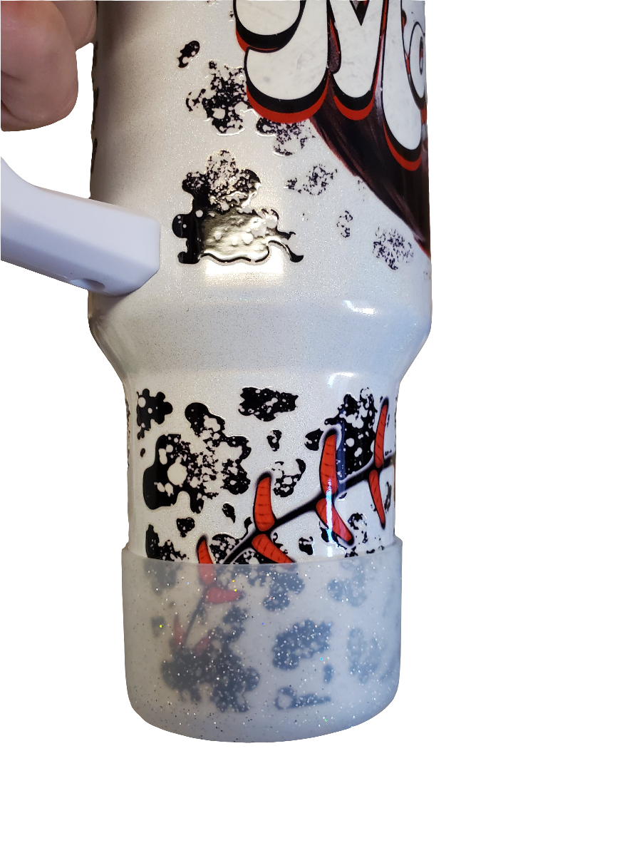 40 oz Stainless steel double walled tumbler Baseball Mama