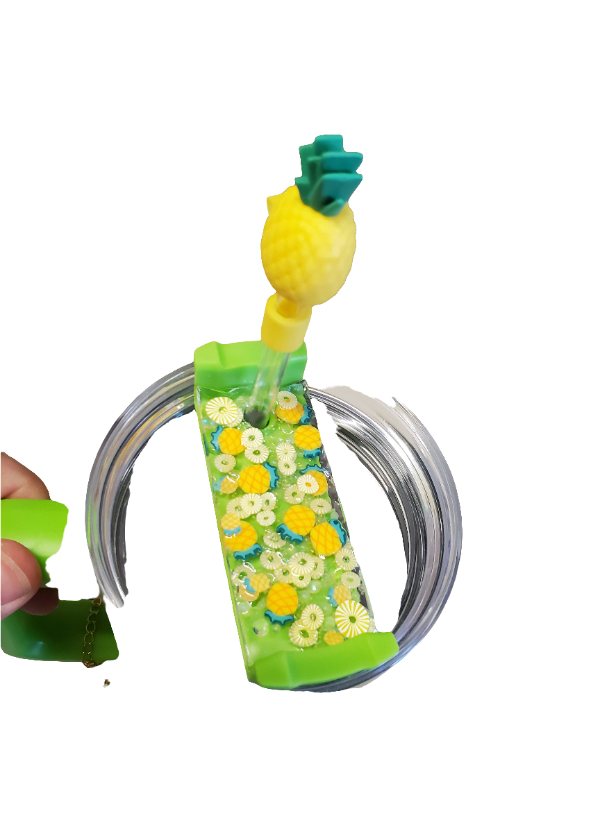 40 0z stainless steel double walled tumbler Aloha Pineapple
