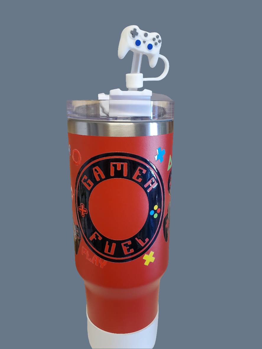 40 0z stainless steel double walled tumbler Gamer Red