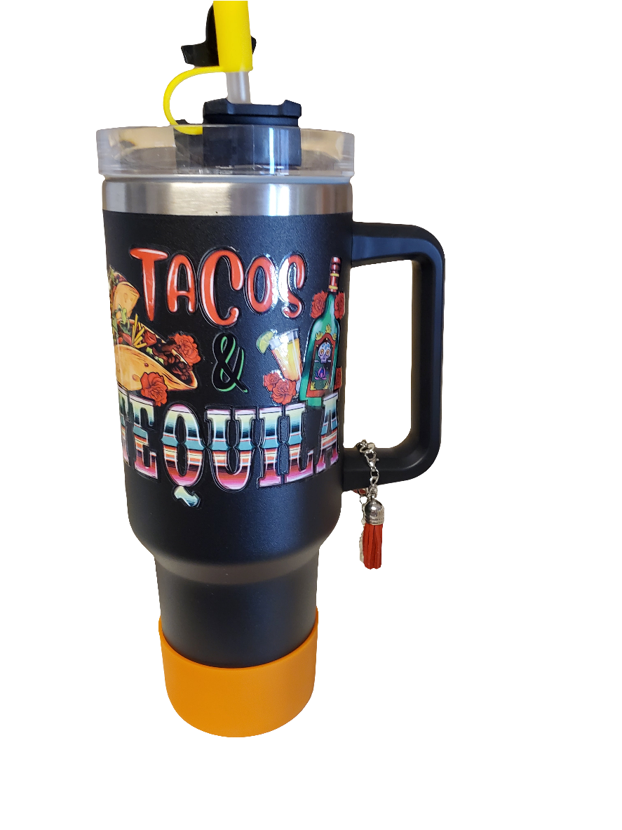 40 0z stainless steel double walled tumbler Tacos Margaritas