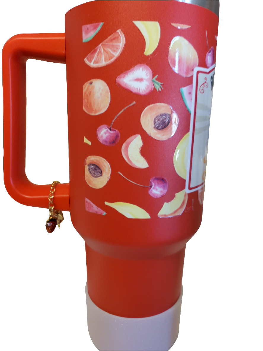 40 oz. Stainless steel double walled tumbler Sangria