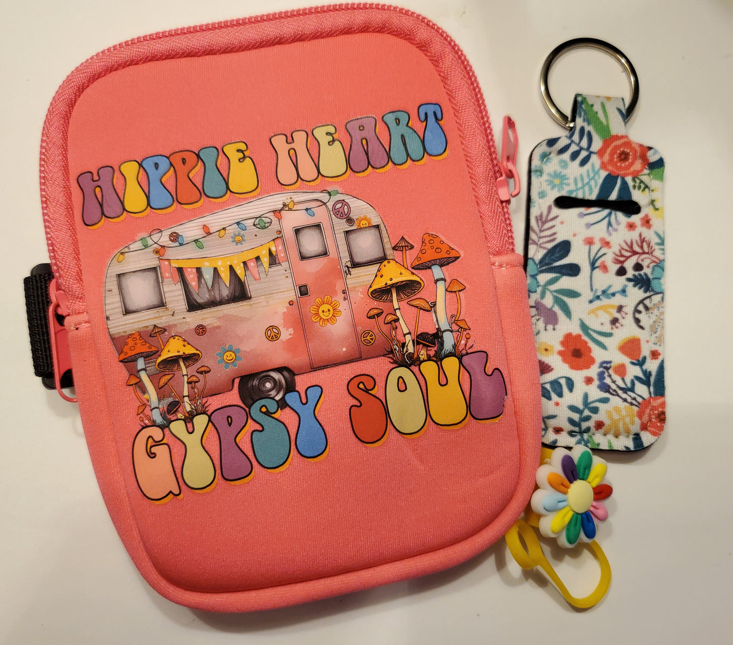 Tumbler Wallet with lip balm holder and straw topper