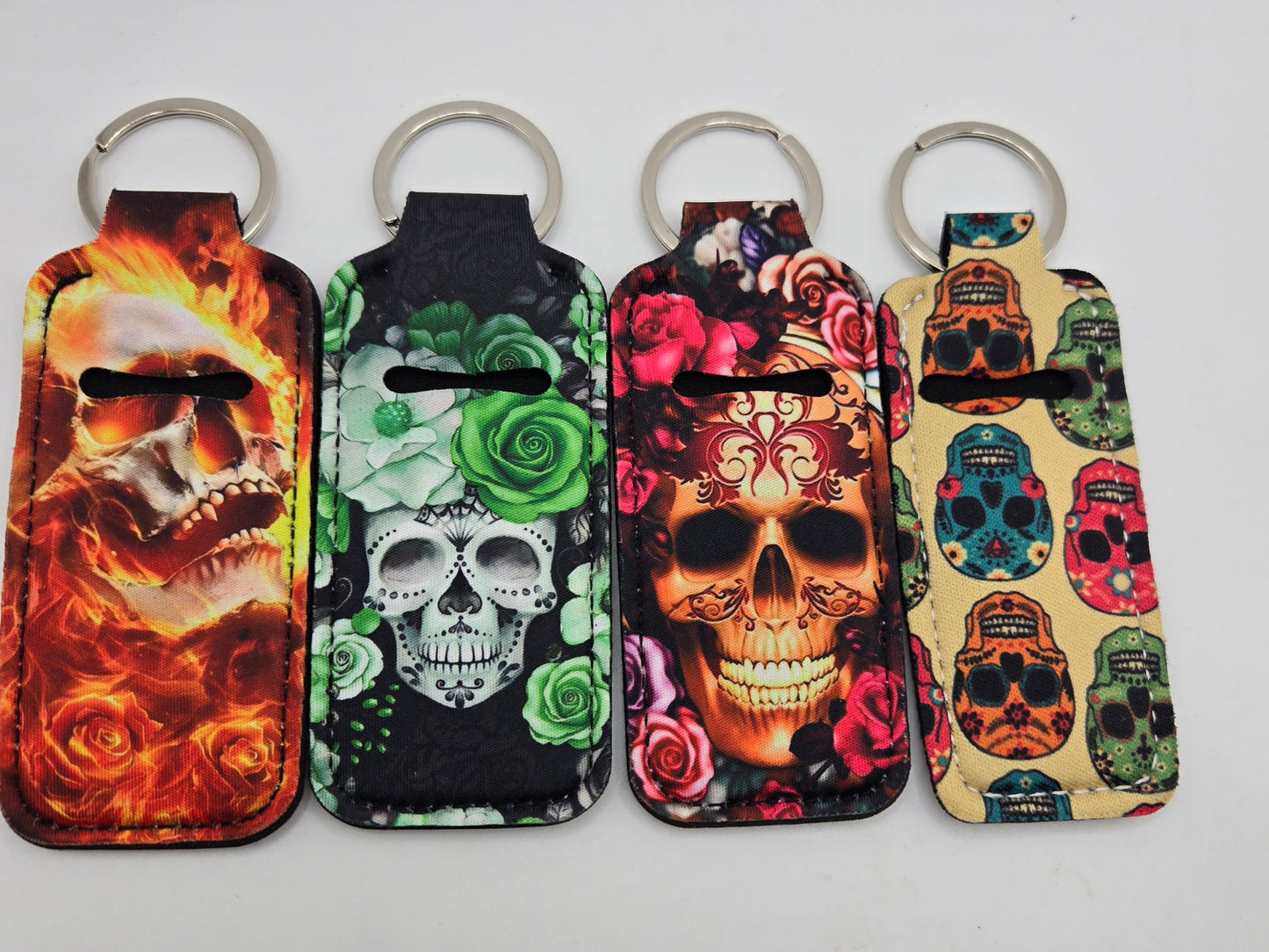 Neoprene Lip Balm Holders Skulls