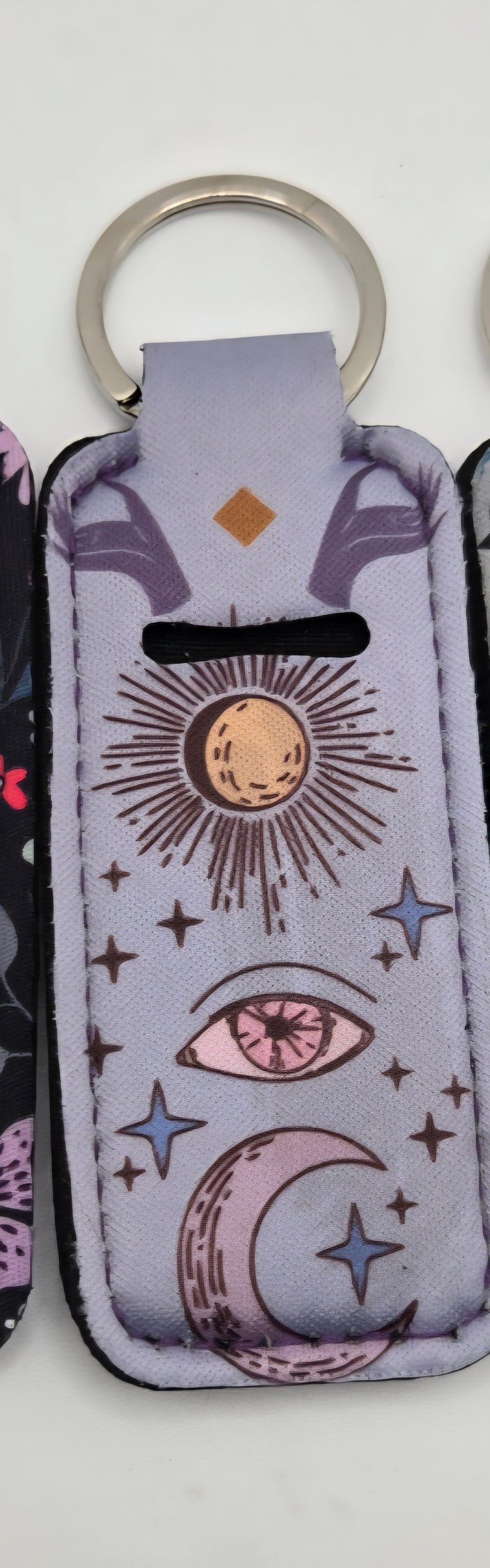 Neoprene Lip Balm Holder Sun Moon Mushroom