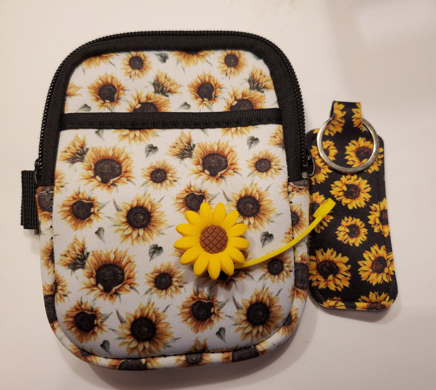 Tumbler Wallet with lip balm holder and straw topper