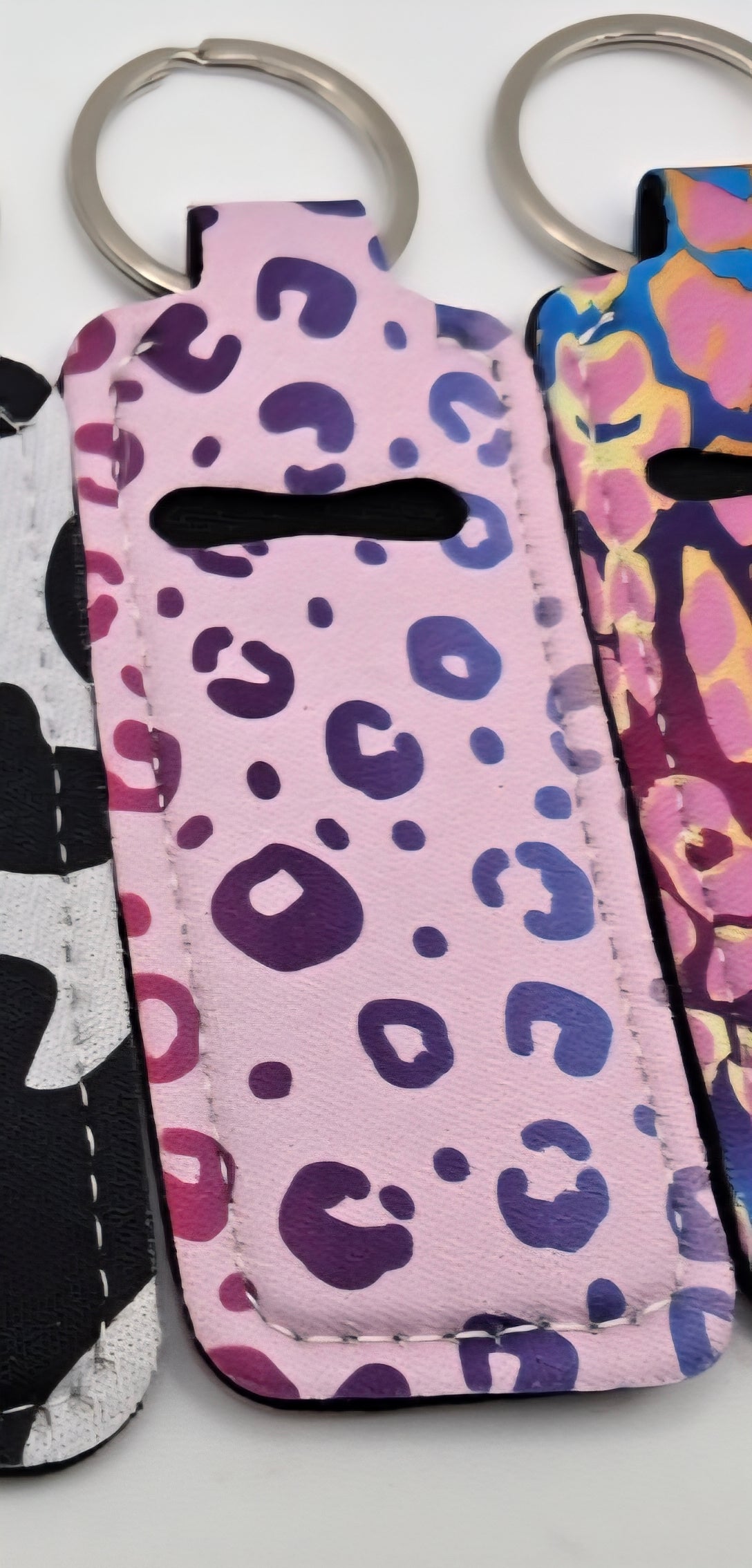 Neoprene Lip Balm Holder Animal Prints