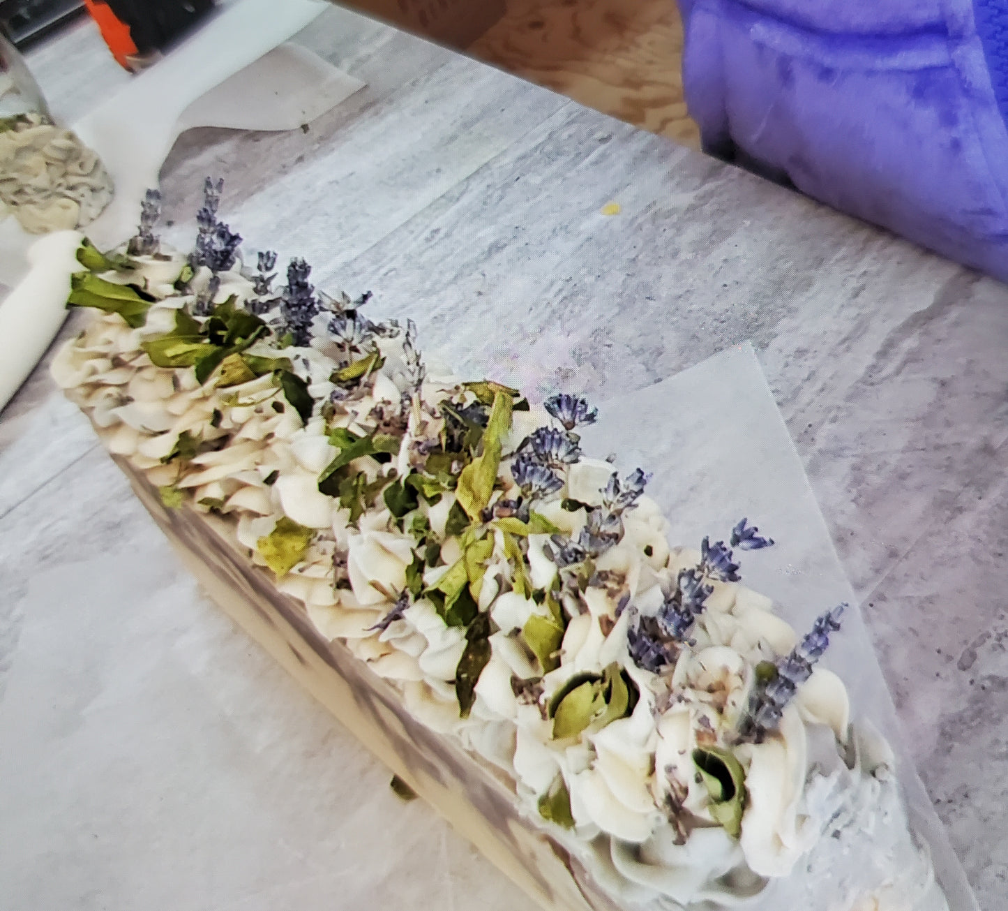 Goats Milk Lavender Cold Process bar of soap