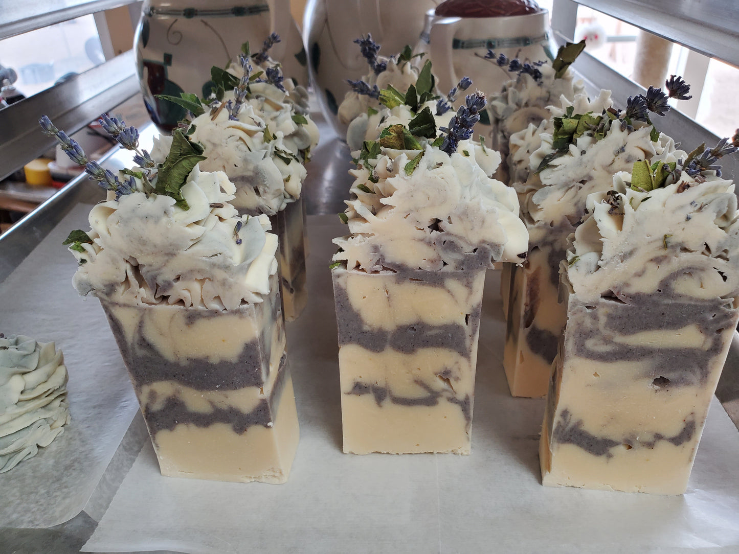 Goats Milk Lavender Cold Process bar of soap