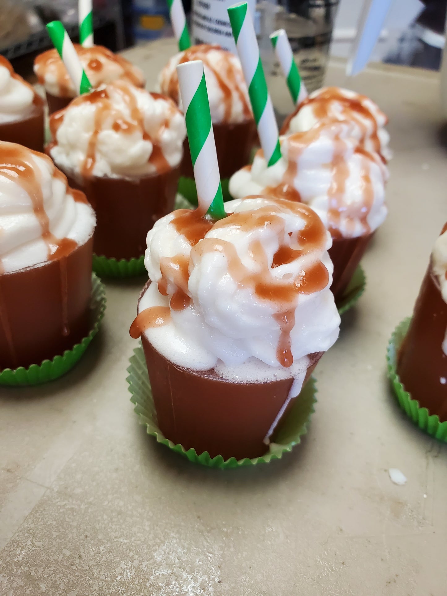 Cappuccino Caramel Coffee Hand Sized Soap Drink