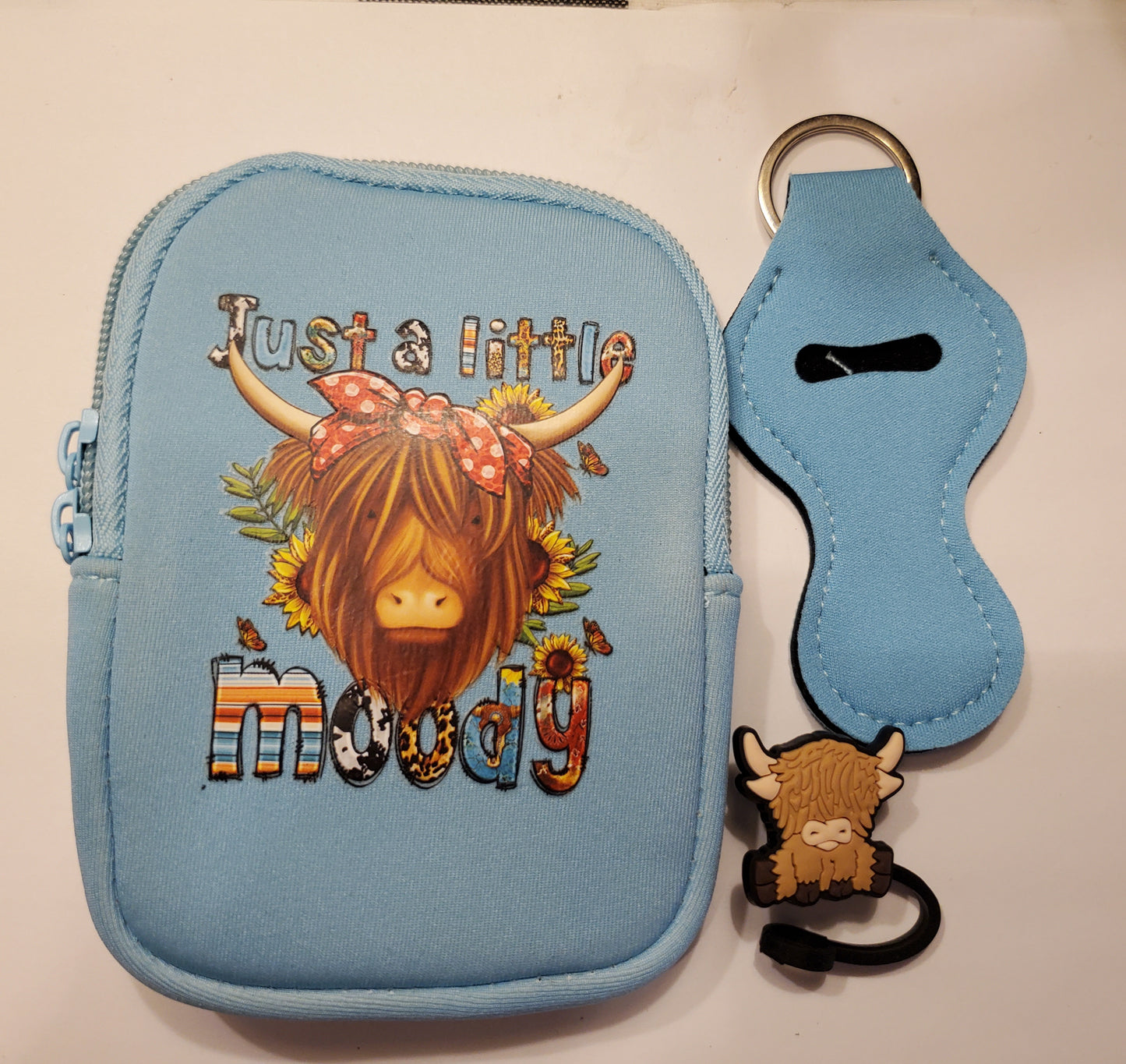Tumbler Wallet with lip balm holder and straw topper
