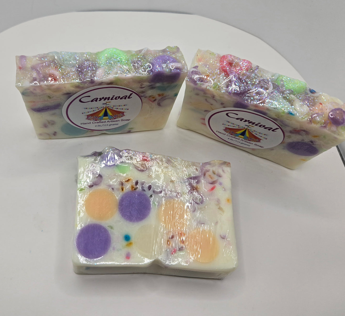 Carnival bar of glycerin soap