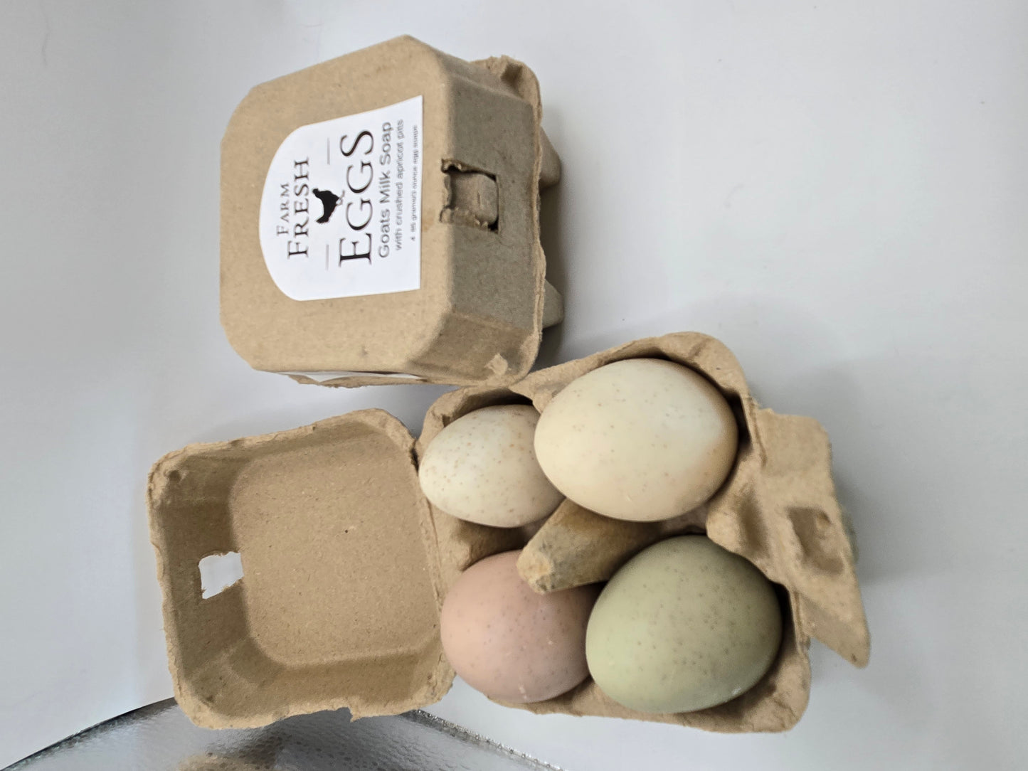 Carton of 4 Goats Milk Soap Eggs