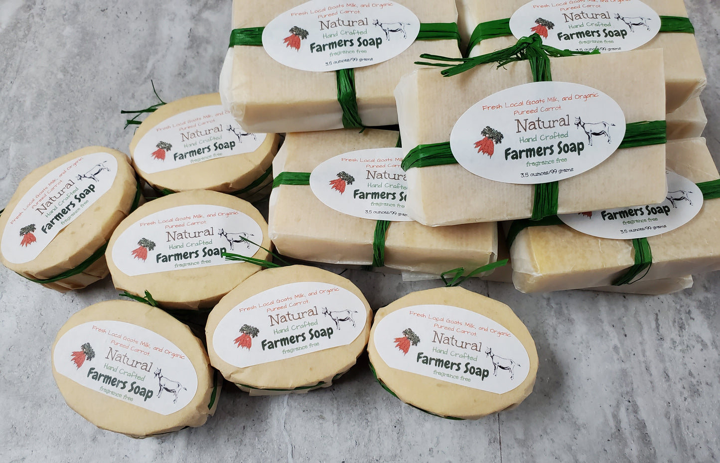 Natural Farmers Soap Goats Milk Carrot Cold Process Soap