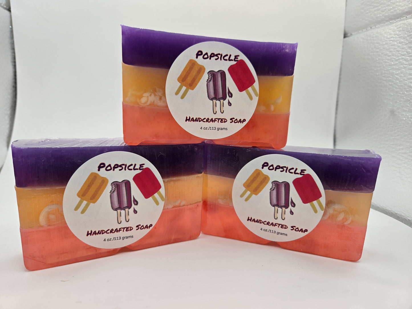 Popsicle Orange, Strawberry, and Grape Bar of Soap