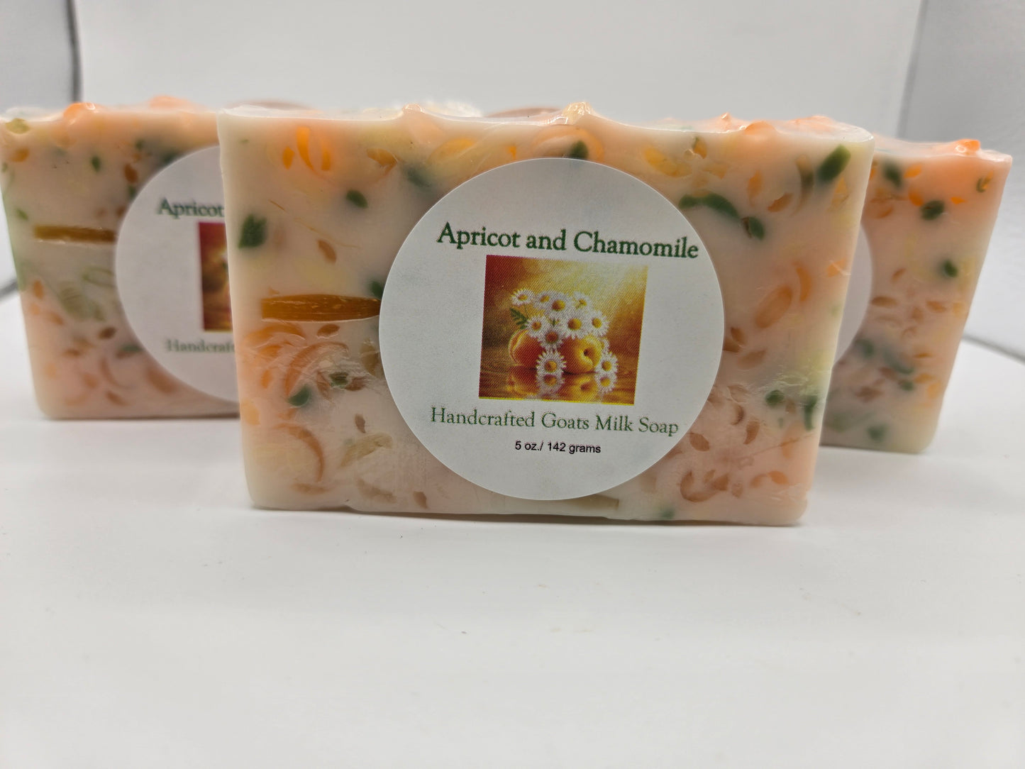 Apricot and Chamomile Goats Milk bar of soap