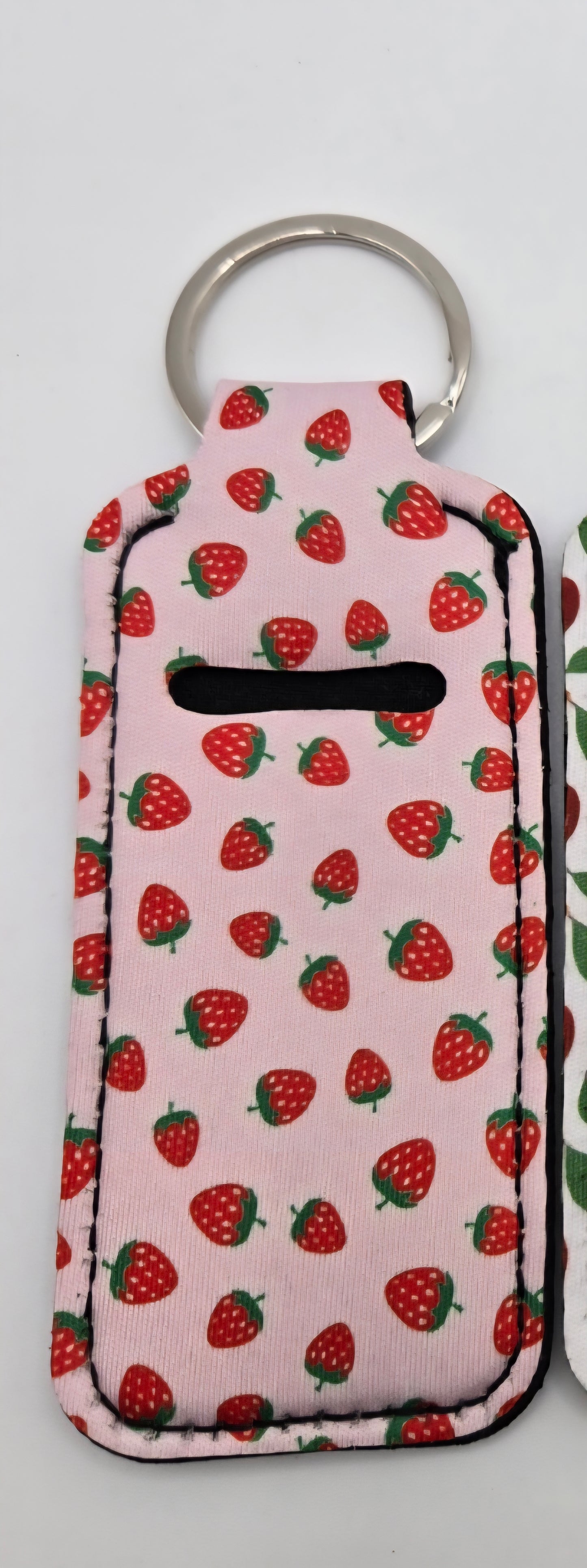 Neoprene Lip Balm Holder Strawberry Cherry