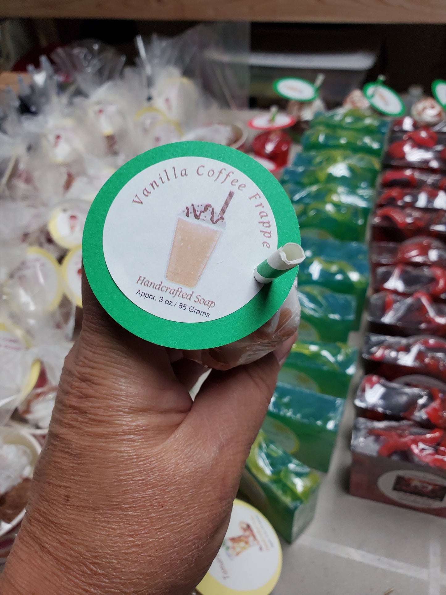 Cappuccino Caramel Coffee Hand Sized Soap Drink