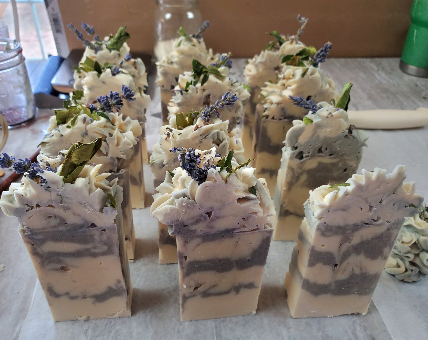 Goats Milk Lavender Cold Process bar of soap