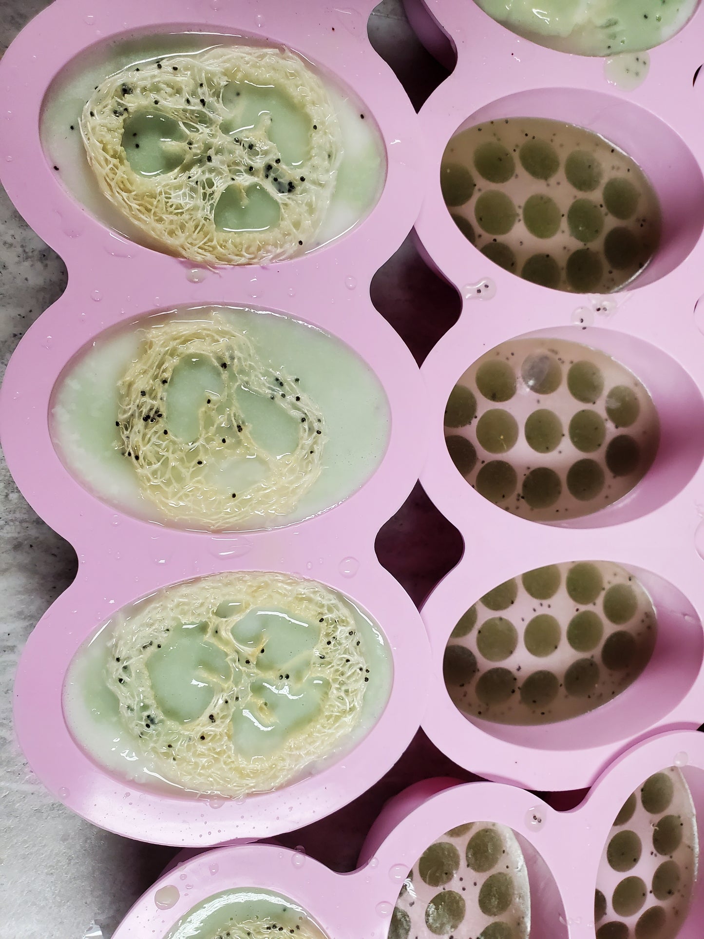 Cool Citrus Basil Loofa Soap with Poppy Seeds