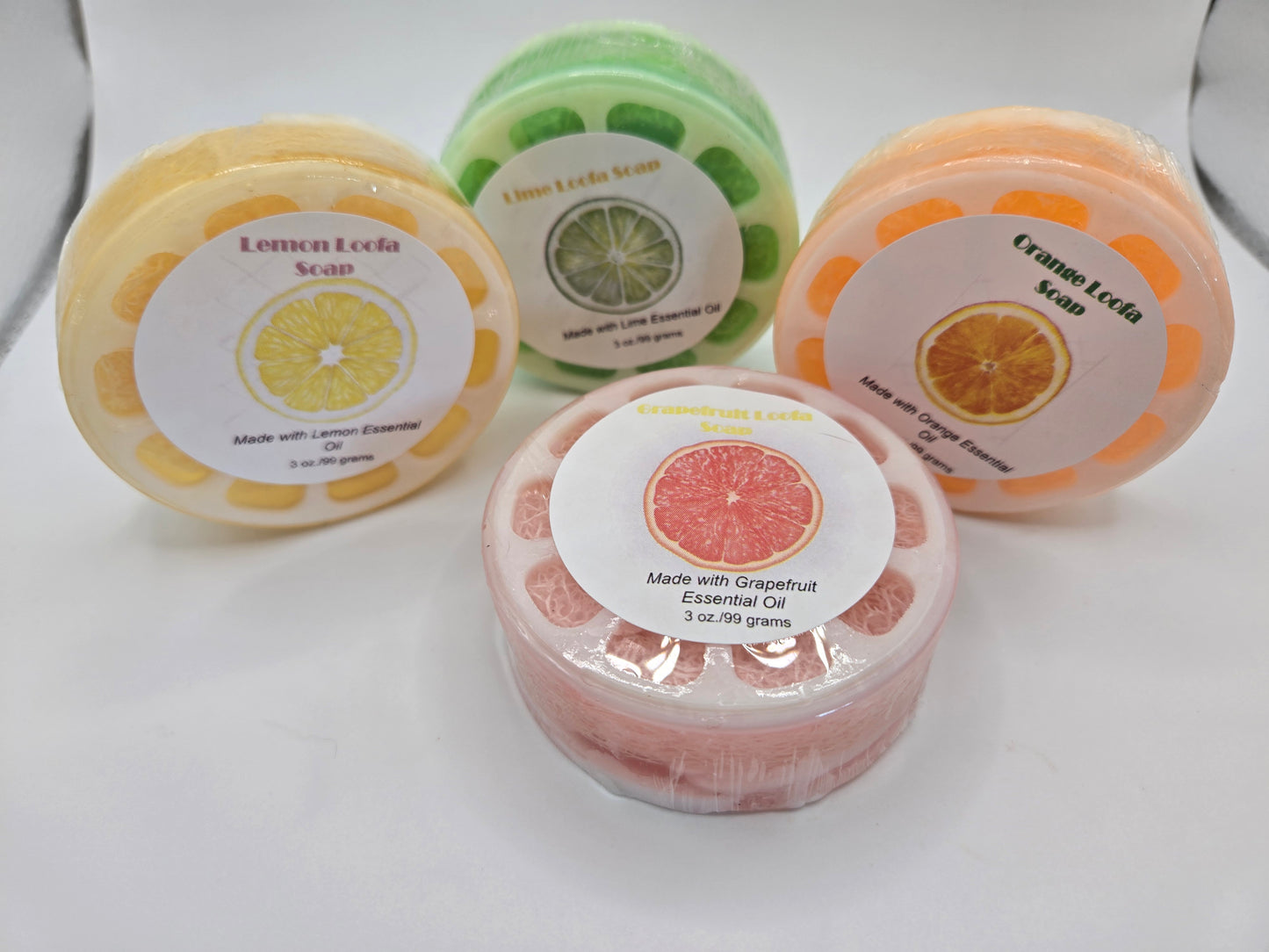 Citrus Loofa Hand Sized Soap Set of 4