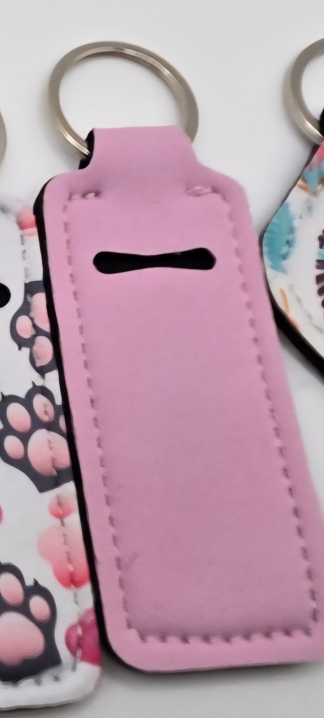 Neoprene Lip Balm Holder. Wiener Dogs Dragonfly Feathers Paws