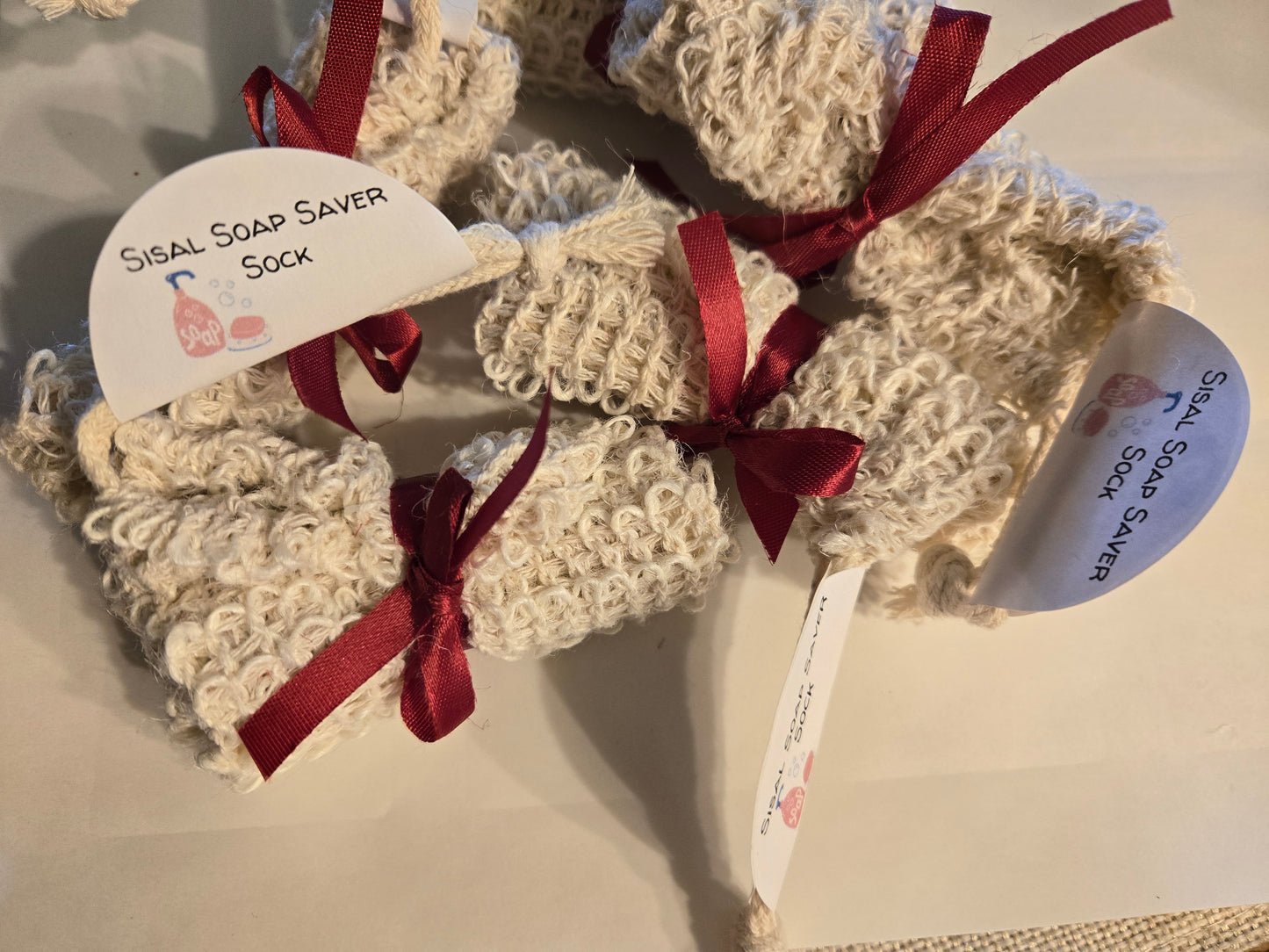 Sisal All Natural Soap Sock with draw string