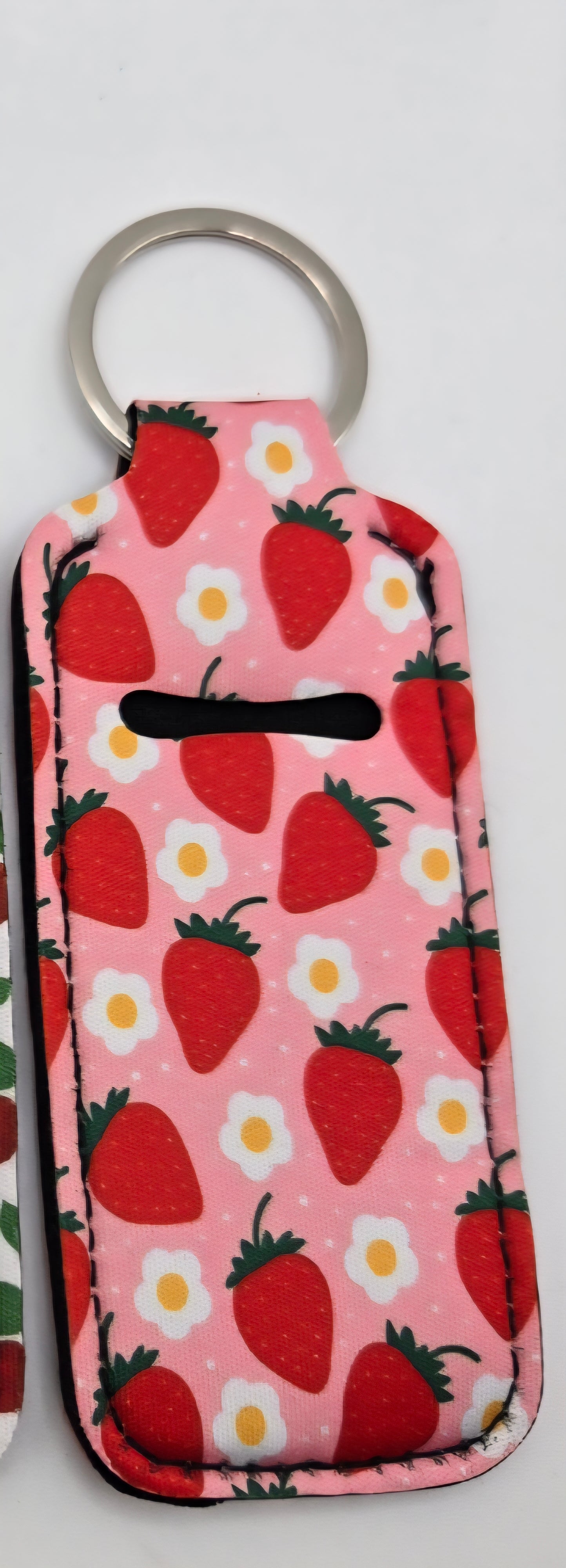 Neoprene Lip Balm Holder Strawberry Cherry