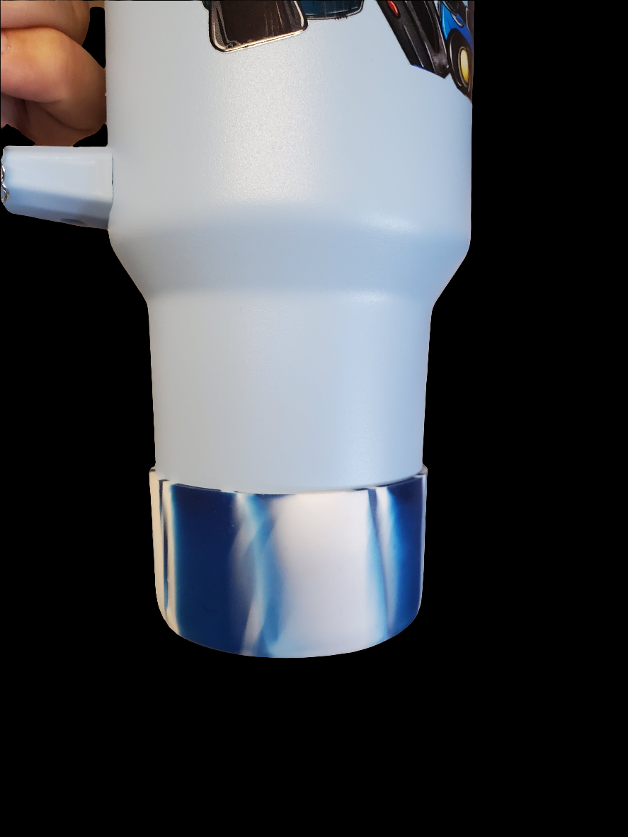 40 0z stainless steel double walled tumbler Deputy Sheriff Blue