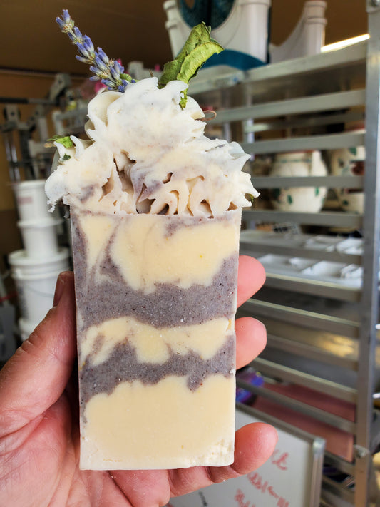 Goats Milk Lavender Cold Process bar of soap