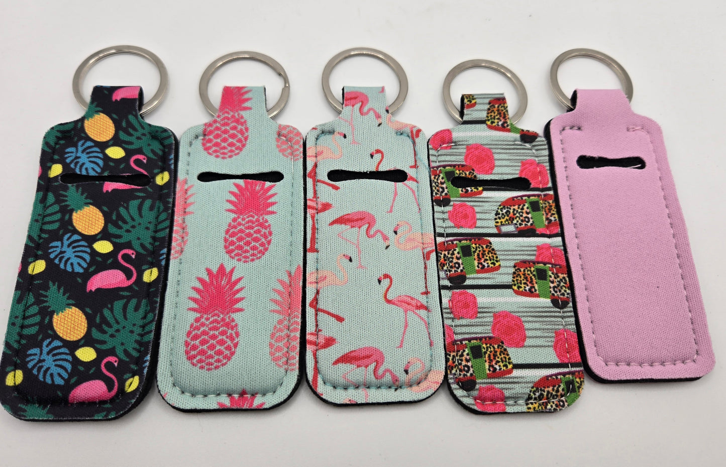 Neoprene Lip Balm Holder Tropical Pineapple Trailer