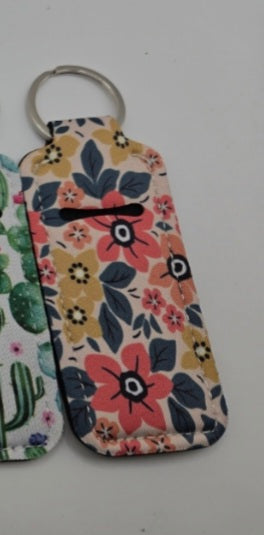 Neoprene Lip Balm Holders Sunflower Floral Cactus
