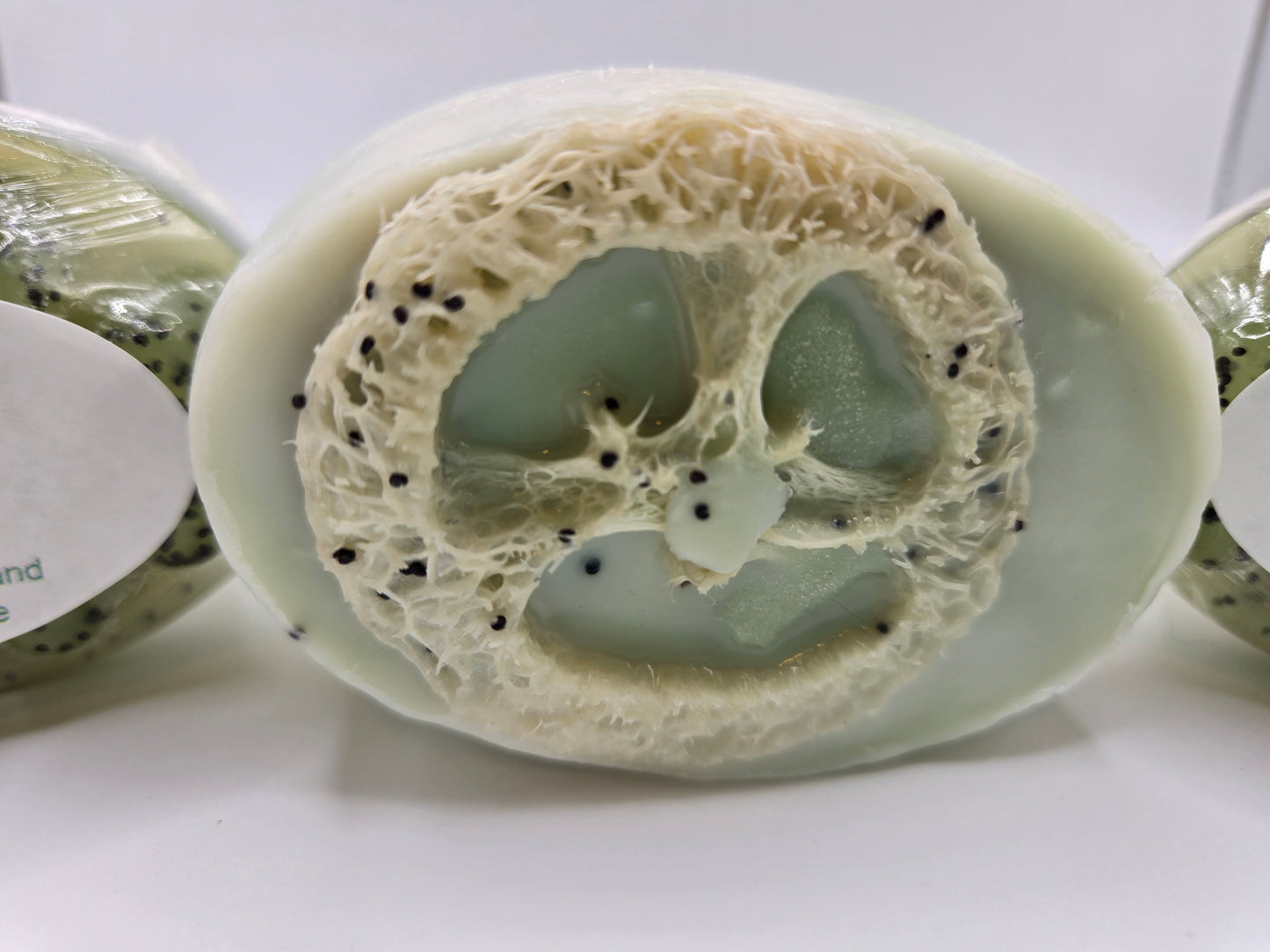 Cool Citrus Basil Loofa Soap with Poppy Seeds