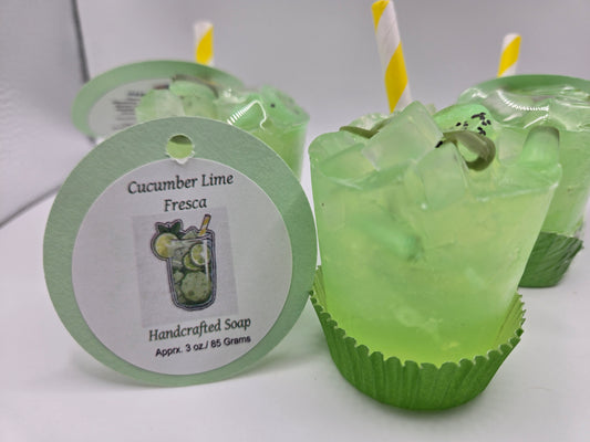Lime and Cucumber Hand Sized Drink Soap