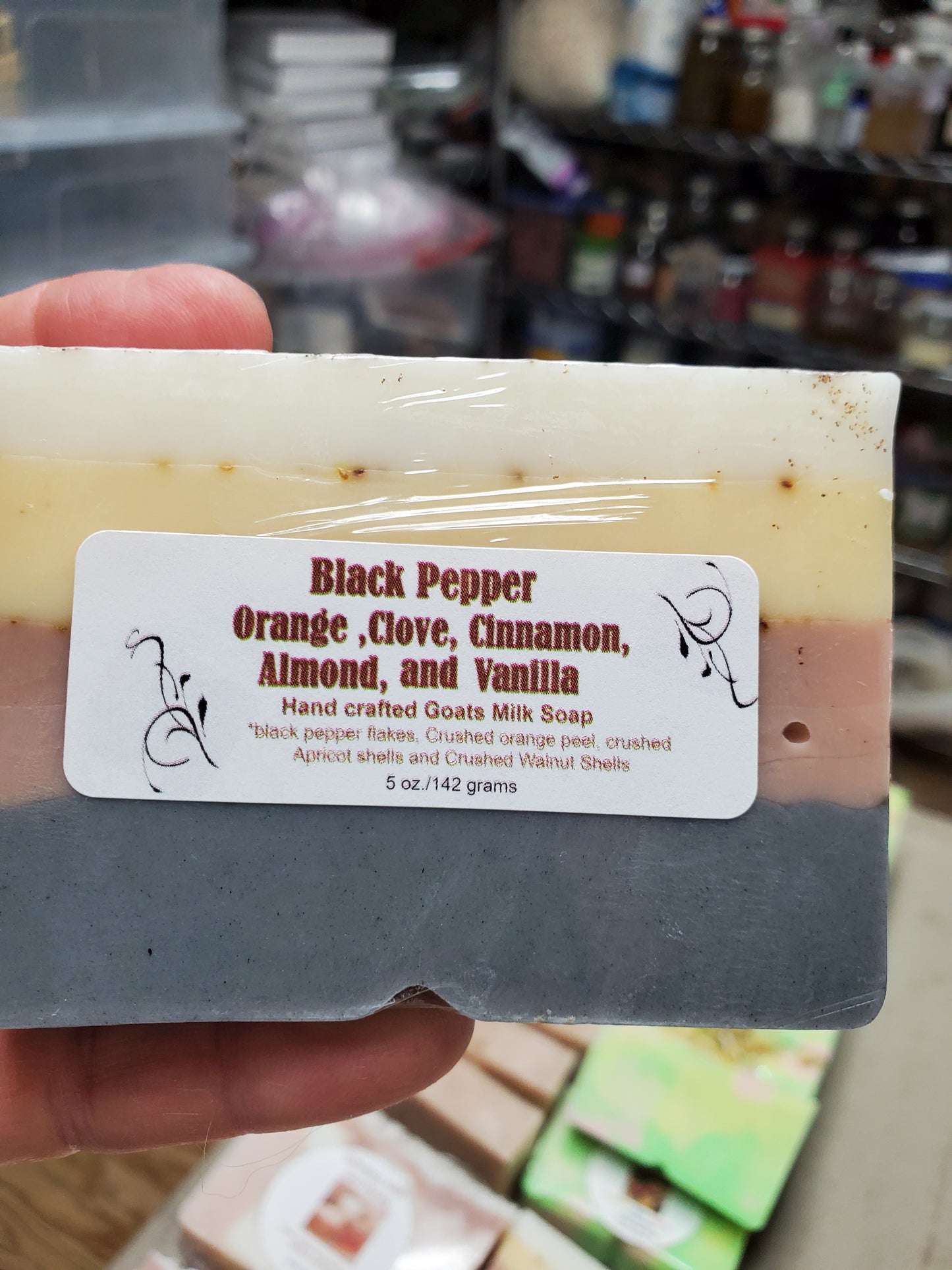 Black Pepper Glycerin Goats Milk Soap