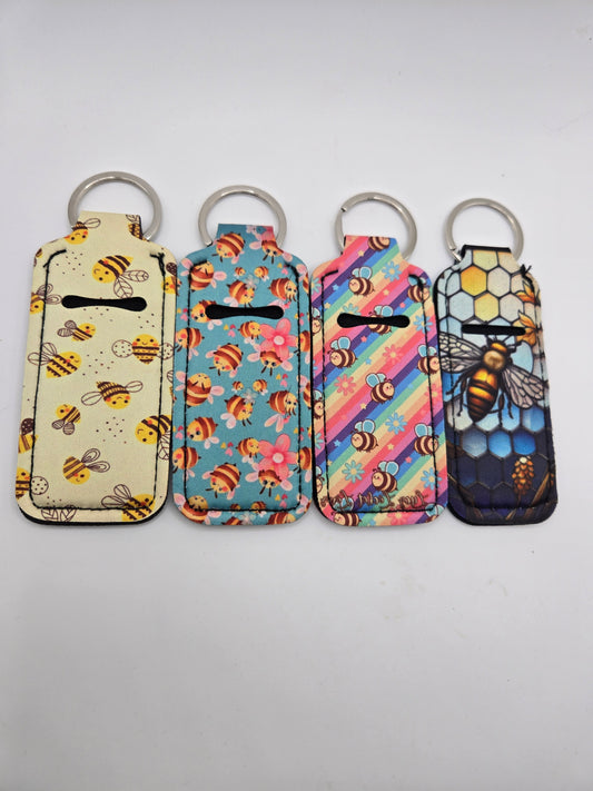 Neoprene Lip Balm Holder #1 Bees