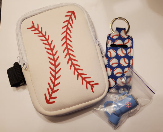 Tumbler Wallet with lip balm holder and straw topper