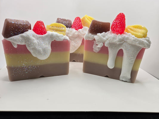 Banana Split glycerin bar of soap
