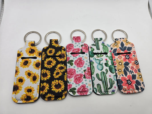 Neoprene Lip Balm Holders Sunflower Floral Cactus