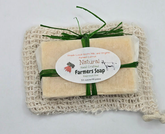 Natural Farmers Soap Goats Milk Carrot Cold Process Soap